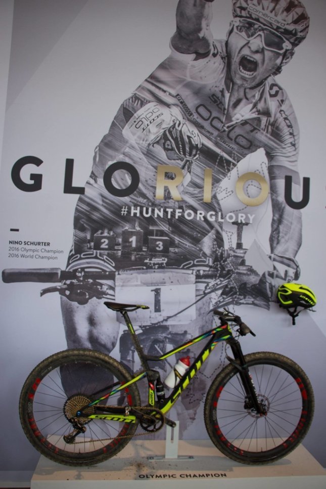 Das Gold-Bike aus Rio von Nino Schurter mit SRAM MTB Eagle.