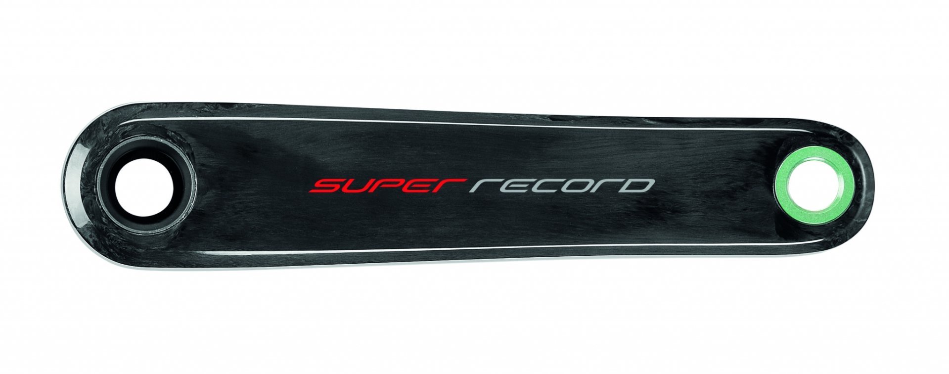 The Campagnolo Super Record 12-speed crankarm.