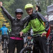 EIn wahrer Biker trotzt dem Regen mit einem Lächeln!