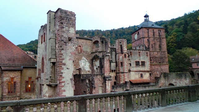 Unser Freeride endete direkt am Heidelberger Schloss.