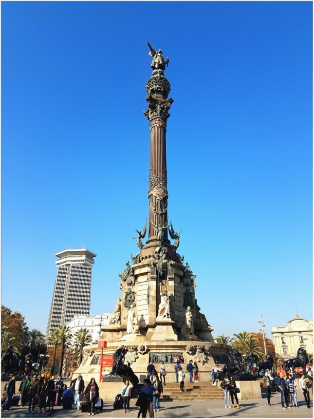 The Columbus column in Barcelona.