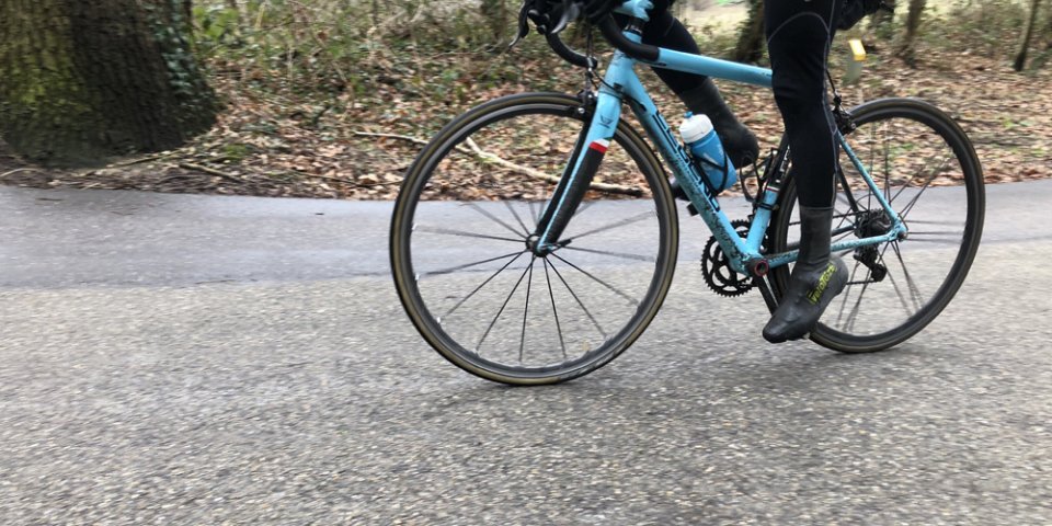 Wind chill is never a problem with the veloToze shoe covers.