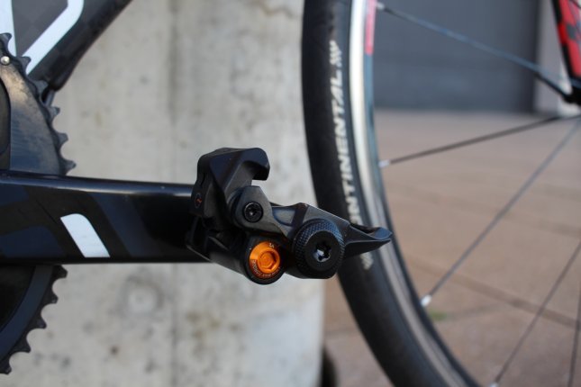 A sleek looking power meter.