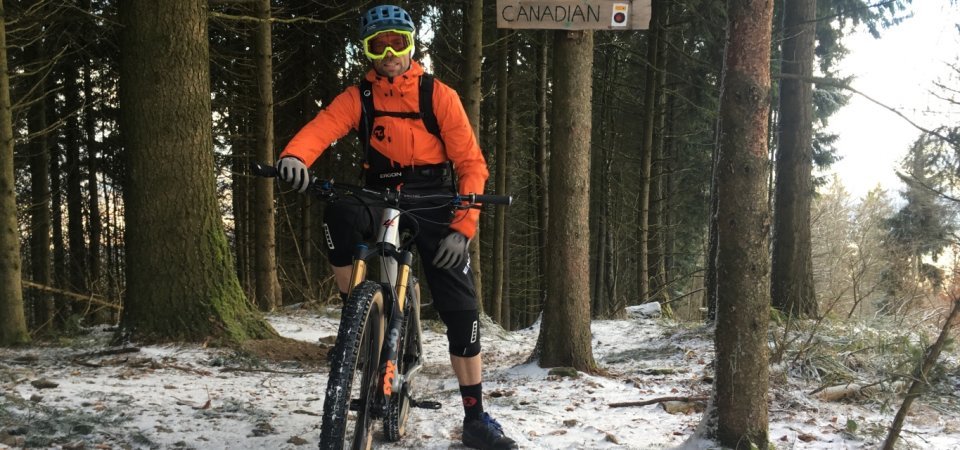 Rainer at the start of the Canadian Trail.