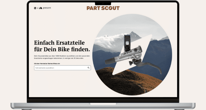 Part Scout Tool auf Laptop – kompatible Fahrradteile für MTB und E-Bike schnell finden und vergleichen