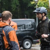 A test rider chatting with some of our bc staff.