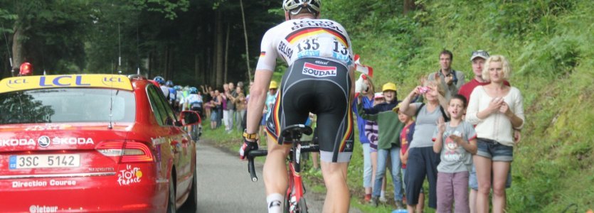 Christopher von bc bei der Tour de France 2014 im support Car von Mavic