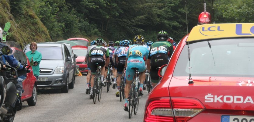 Christopher von bc bei der Tour de France 2014 im support Car von Mavic