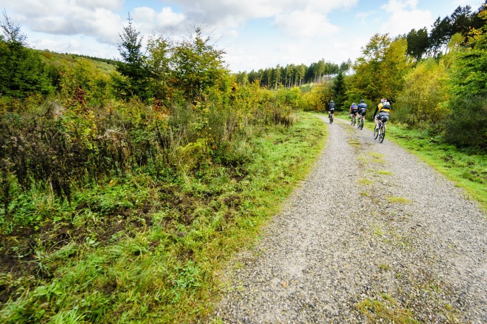 The two track gravel roads featured on many climbs can suck all the energy out of your legs. 