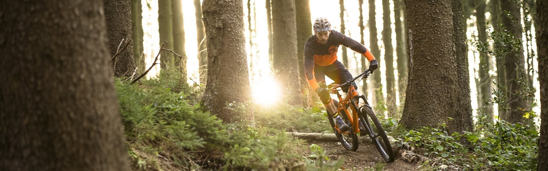 Rainer shredding trails with the OneUp pedal.