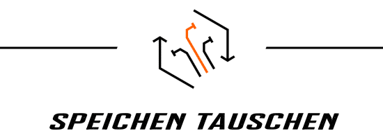 Speichen tauschen Icon mit Schrift