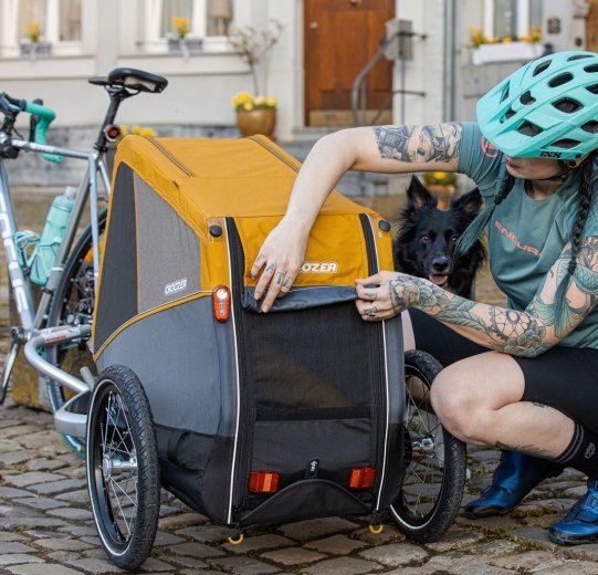 La remorque pour chiens de Croozer convainc par sa construction solide et ses détails astucieux.