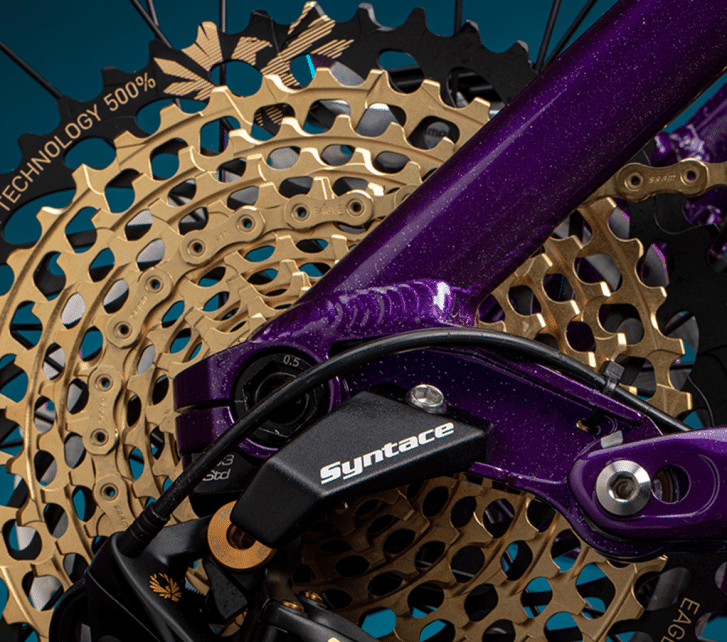 Shown is a mounted SRAM MTB cassette.