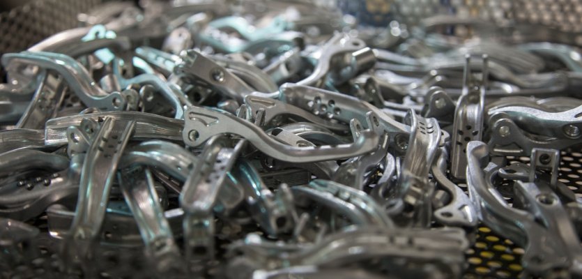 Brake levers as far as the eye can see.
