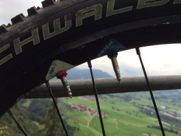 Schwalbe Procore-System mit 2 Ventilen am Liteville 601 montiert auf einer Syntace W35 Felge