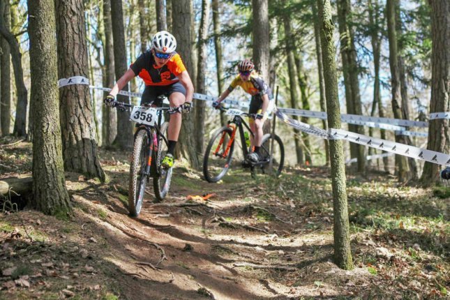 Theresia staying ahead of the competition on the trail.