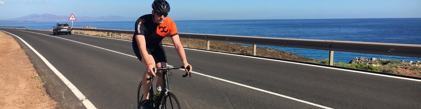 Benjamin bei seiner ersten Ausfahrt auf Fuerteventura mit seinem Storck Renner