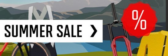 Promotional banner for the Summer Sale at bike-components