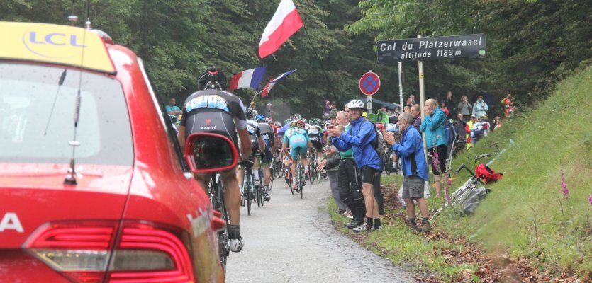 Christopher von bc bei der Tour de France 2014 im support Car von Mavic