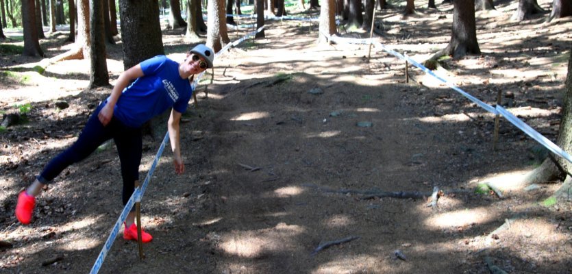 Me inspecting the XC World Cup course.