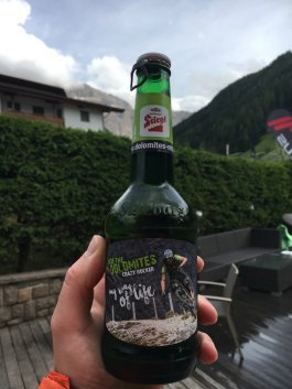 Ride the Dolomites has its own beer! Cheers to that.