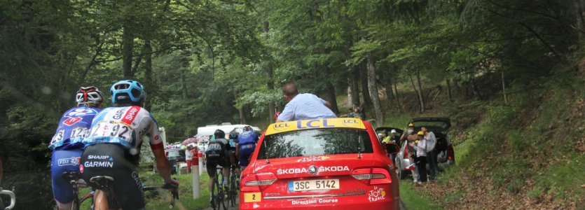 Christopher von bc bei der Tour de France 2014 im support Car von Mavic
