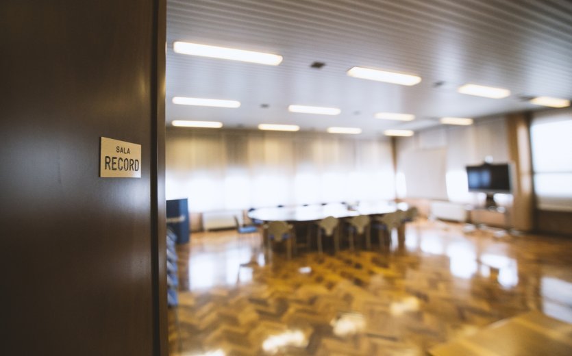 Sala Record meeting room at the Campagnolo HQ in Italy.