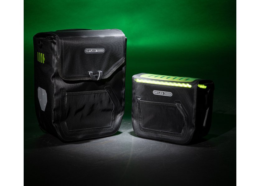 Ein starkes Doppelpack: ORTLIEB E-Mate Gepäckträgertasche und ORTLIEB E-Glow Lenkertasche