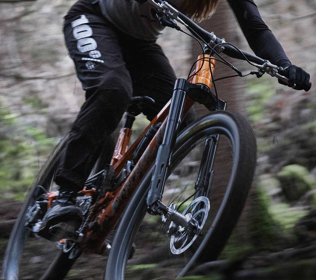 INTEND Bremsscheibe am Mountainbike im Wald