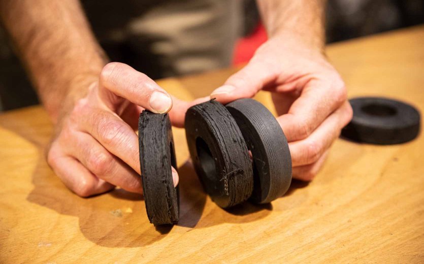 Le test d'abrasion montre á quelle vitesse le matériau s'use