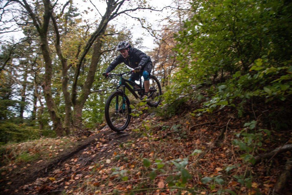 Stefan bombing down Scottish trails.