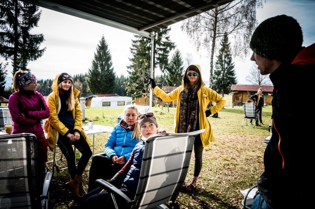 Das Maloja Pushbiker Frauen Team