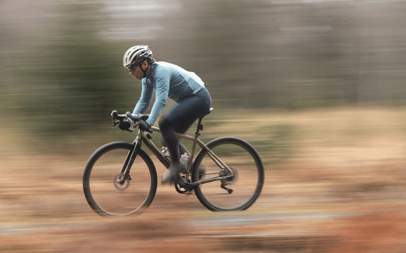 Marcel auf seinem Bike mit montierter Gravel Gabel