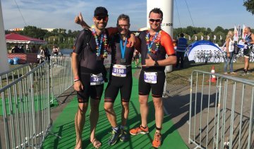 Die glücklichen Finisher. Von links: Manuel, Stefan, Klaus