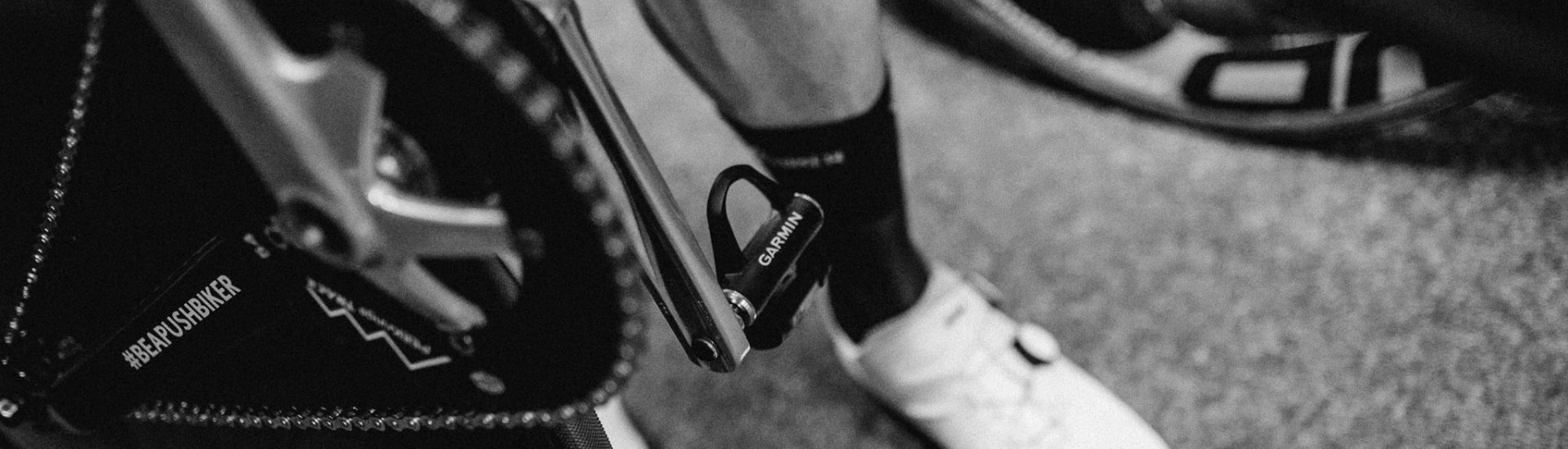 The Garmin Vector 3 pedals in Glasgow at a track race.