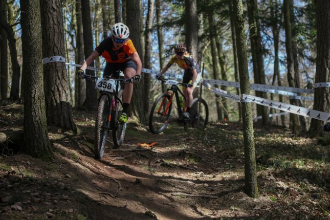 A trail covered with roots forming part of the race course.