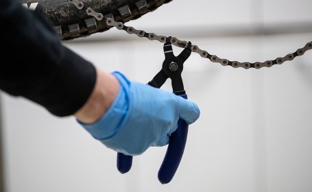 Master link pliers are used to open the master link on a chain. 