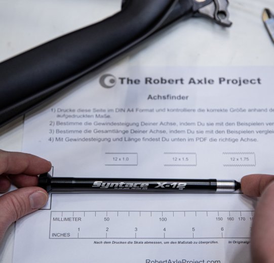The axle finder from The Robert Axle Project, which you can also download from us, is very helpful.