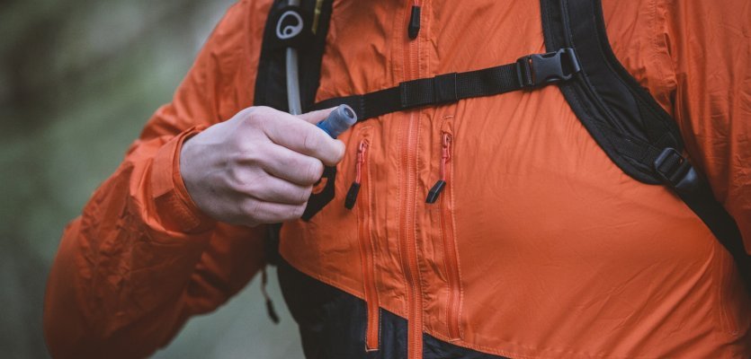 The chest strap is also adjustable on the Ergon BA2 backpack.