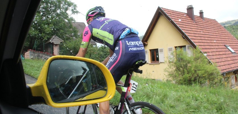 Christopher von bc bei der Tour de France 2014 im support Car von Mavic