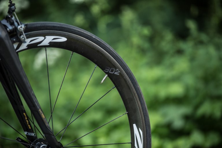 Das Zipp 302 Vorderrad.