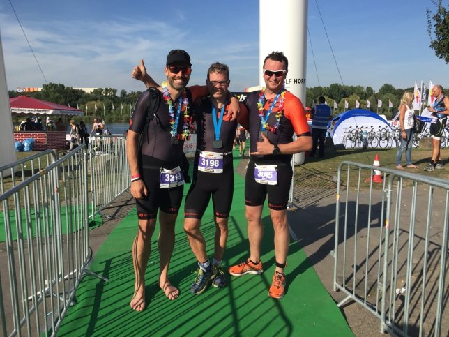 Die glücklichen Finisher. Von links: Manuel, Stefan, Klaus