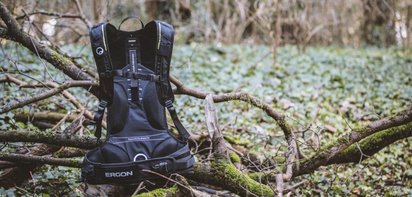 The Ergon BA2 backpack from the back.