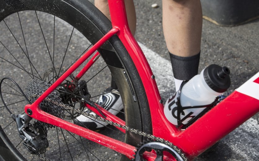 A beautiful cutout and super thin seatstays.