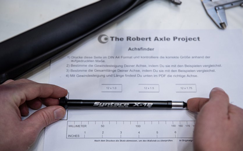 The axle finder from The Robert Axle Project, which you can also download from us, is very helpful.