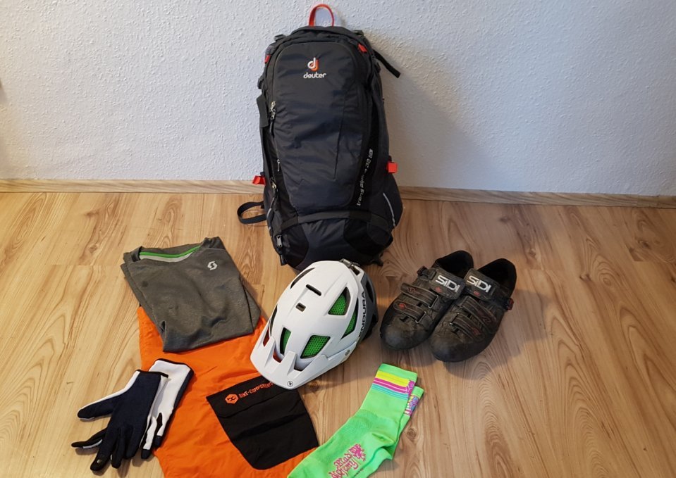 Ready to rumble: Der Rucksack voll beladen