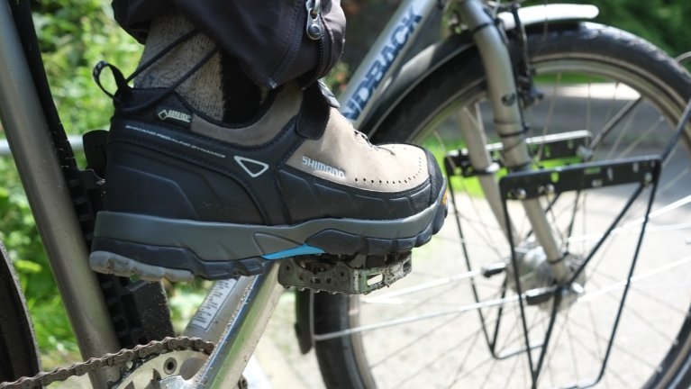 Danke Vibram-Sohle und Klickmechanisms hat man in jeder Situation genug Grip auf dem Pedal.