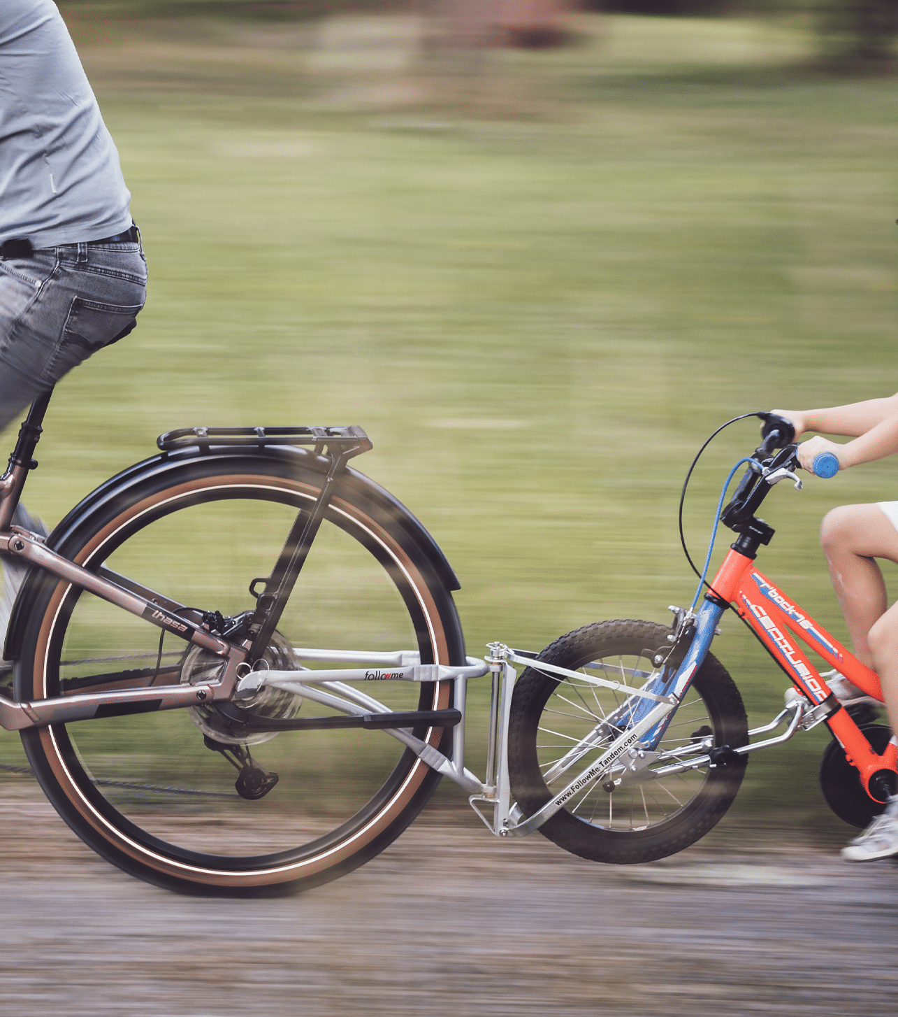 FollowMe Tandem système de remorquage pour vélo enfant 