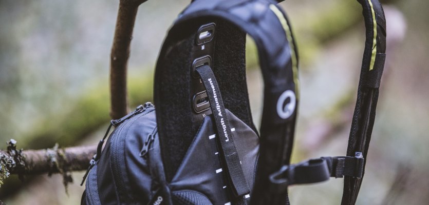 The Ergon BA2 backpack can be adjusted between sizes S to XL.