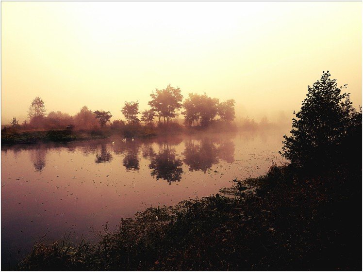 Morning fog and Warsaw is close